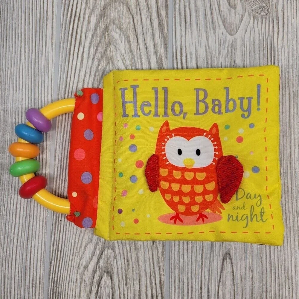 Kane Miller Soft Book Baby Multicolor Fox Owl Rattle Teether Set of 2